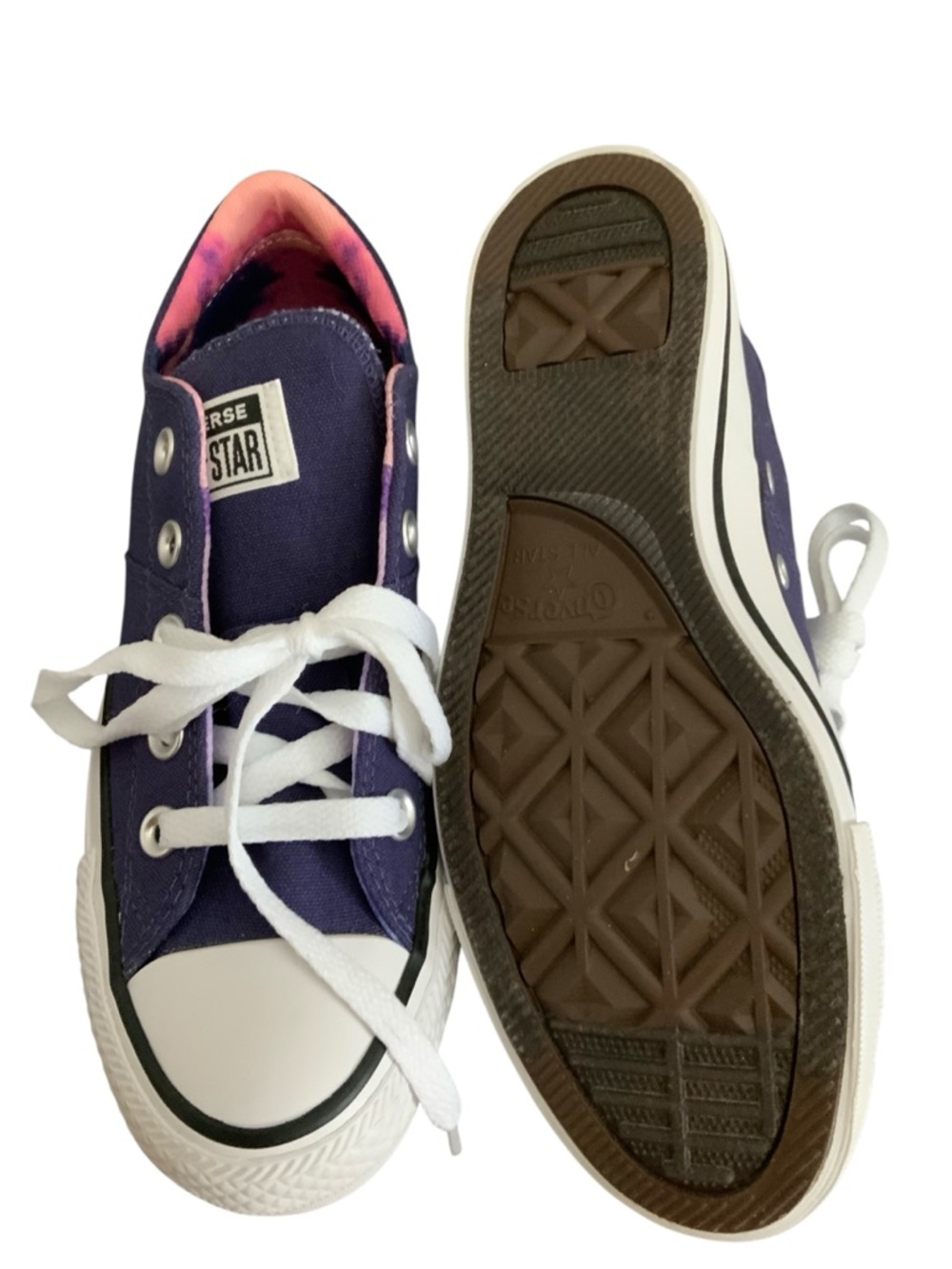 Converse All Star Womens 6 Shoes Canvas Sneakers 569771F Purple - Picture 3 of 6